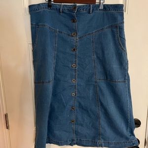 Modest jean skirt